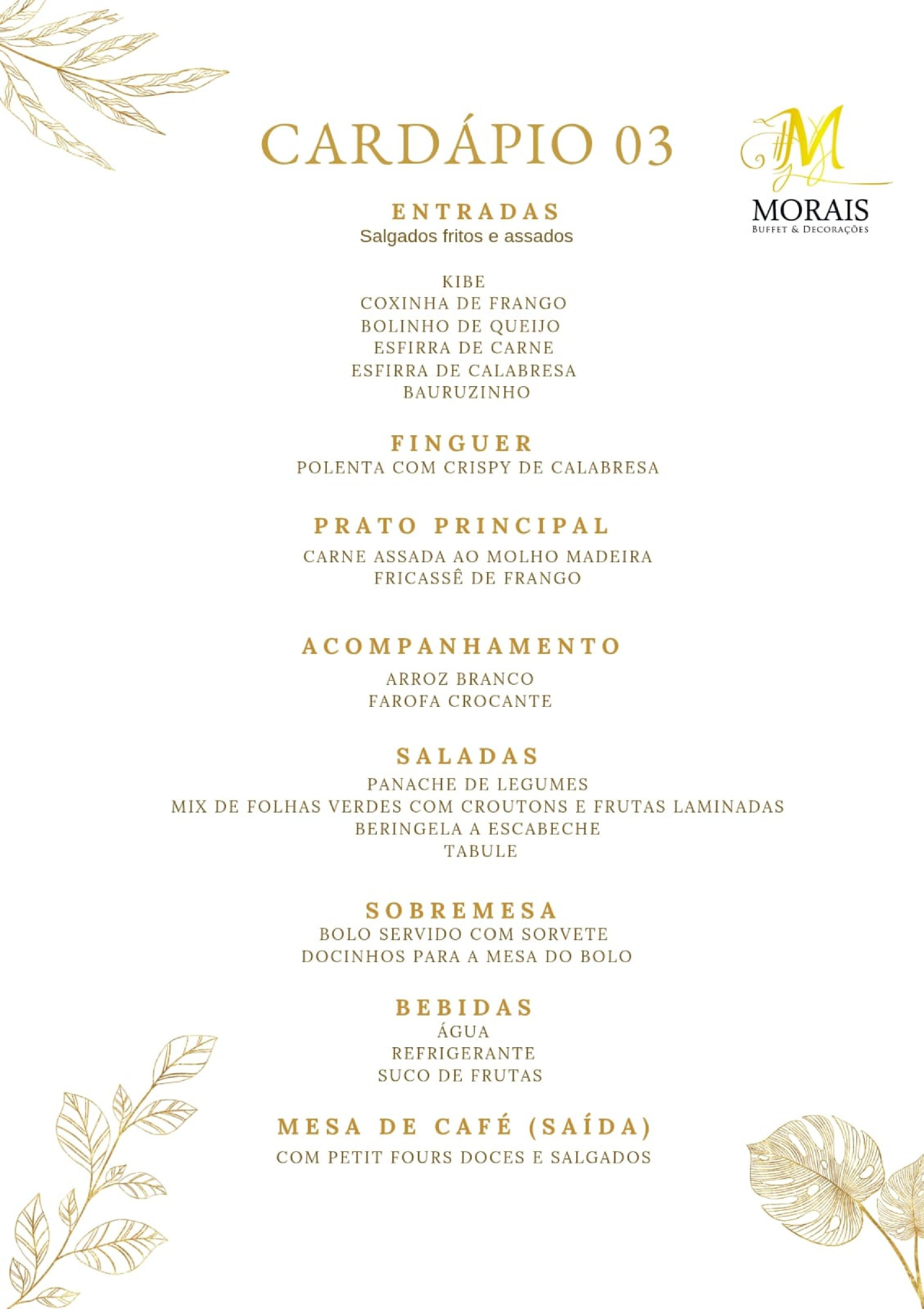 Cardápio